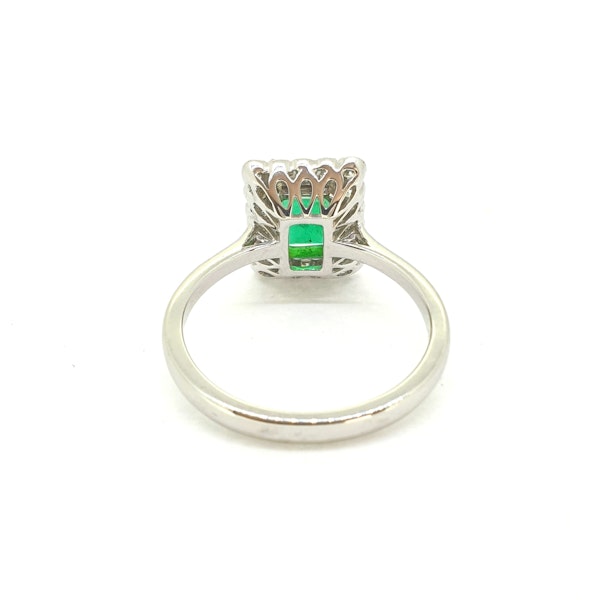 Emerald and diamond Cluster ring E0.95Cts D0.50Cts - image 2