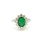 Emerald and diamond Cluster ring Em1.54Cts D0.99Cts - image 4