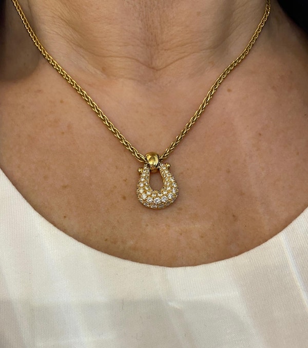 Diamond pendant and chain French - image 2