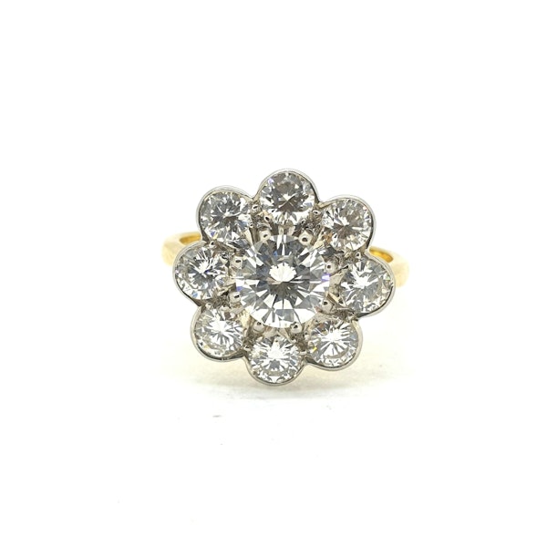 Daisy Diamond cluster ring est.3.0Cts - image 2