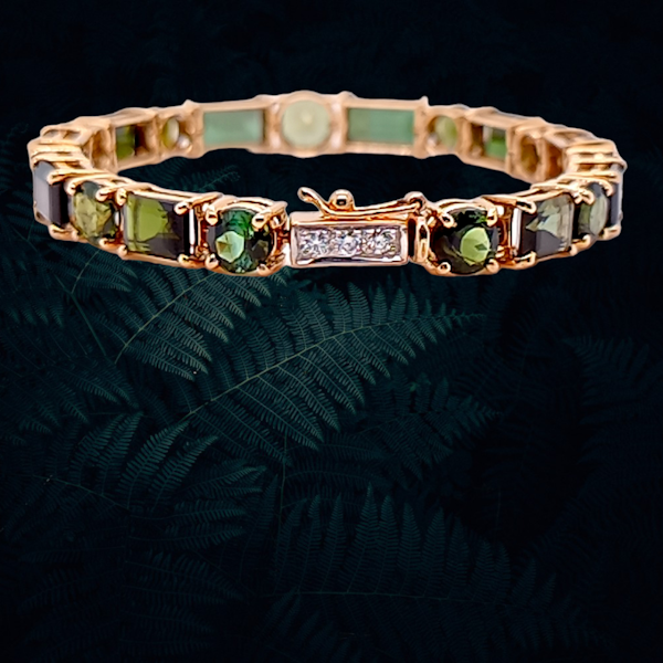 Vintage Green Tourmaline Bracelet. - image 3