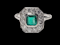 Art deco emerald and diamond engagement ring SKU: 5585 DBGEMS - image 2