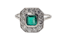 Art deco emerald and diamond engagement ring SKU: 5585 DBGEMS - image 1