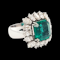 4.44ct emerald and marquise diamond cluster ring SKU: 5989 DBGEMS - image 2