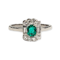 Art deco emerald and diamond engagement ring SKU: 5967 DBGEMS - image 1