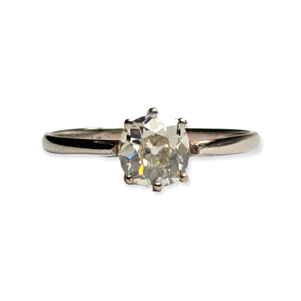 1.02 cushion cut diamond single stone engagement ring SKU: 5977 DBGEMS - image 2