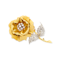 Realistic golden rose brooch SKU: 6002 DBGEMS - image 2