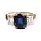 Sapphire and diamond three stone ring SKU: 6014 DBGEMS - image 1