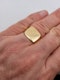 Plain tonneau 18ct gold signet ring SKU: 6023 DBGEMS - image 2