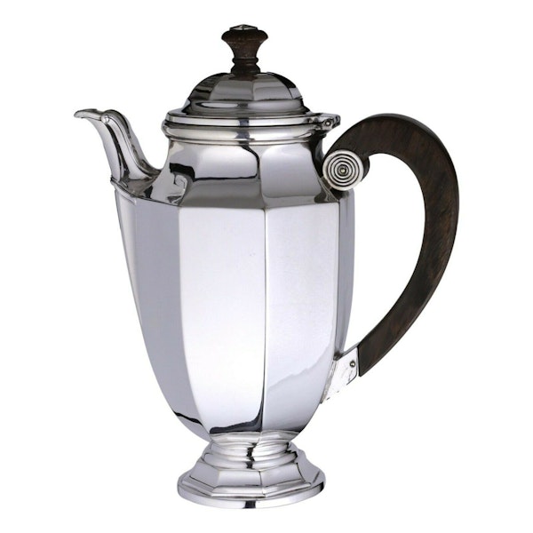 CHRISTOFLE Silver Plate - MANSART Pattern - 5 Piece Tea & Coffee Set - image 4