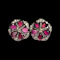 Antique garnet and diamond earrings SKU: 6048 DBGEMS - image 2