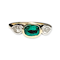 Oval emerald and marquise diamond ring SKU: 6036 DBGEMS - image 1