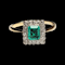 Edwardian emerald and diamond engagement ring SKU: 6045 DBGEMS - image 1