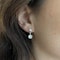 Modern Old-Cut Diamond and Platinum Rub Over Drop Earrings, 2.36ct - image 6