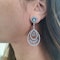 Modern Blue Topaz, Briolette Diamond And Oxidised Gold Drop Earrings - image 4