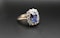 Vintage Blue Sapphire diamond ring - image 3