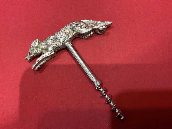 A Silver Corkscrew in the shape of a running fox - image 4