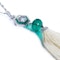 Emerald, Pearl, Diamond and Platinum Tassel Pendant Necklace - image 3