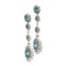 Aquamarine, Diamond and Platinum Cluster Drop Earrings - image 2