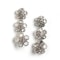 Conch Pearl, Rose Cut Diamond and Platinum Flower Drop Earrings - image 3