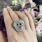 Diamond, Conch Pearl, Enamel and Platinum Dog Ring - image 4