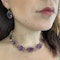 Antique Amethyst And Gold Riviére Necklace And Earrings Suite, Circa 1880 - image 2