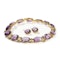 Antique Amethyst And Gold Riviére Necklace And Earrings Suite, Circa 1880 - image 4