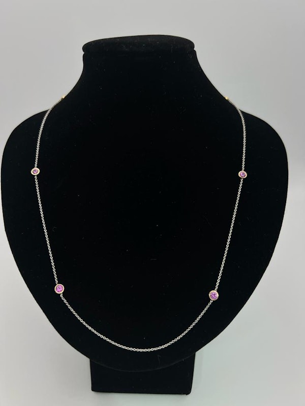 Beautiful pink sapphire necklace - image 1