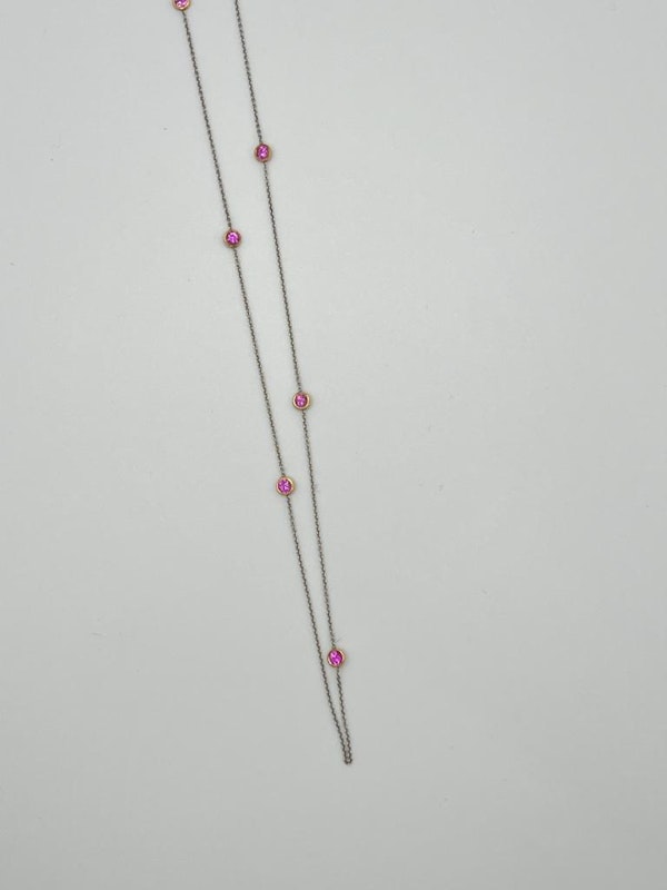 Beautiful pink sapphire necklace - image 4