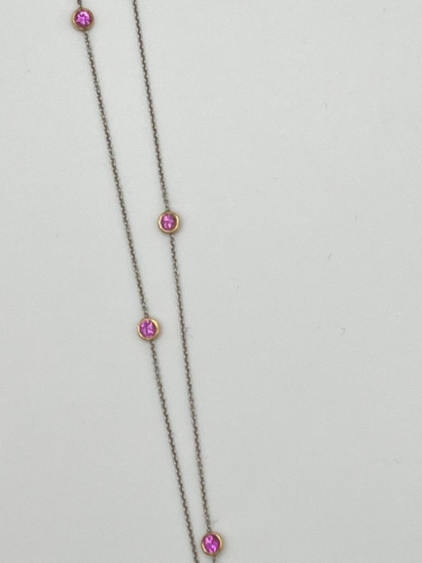 Beautiful pink sapphire necklace - image 3