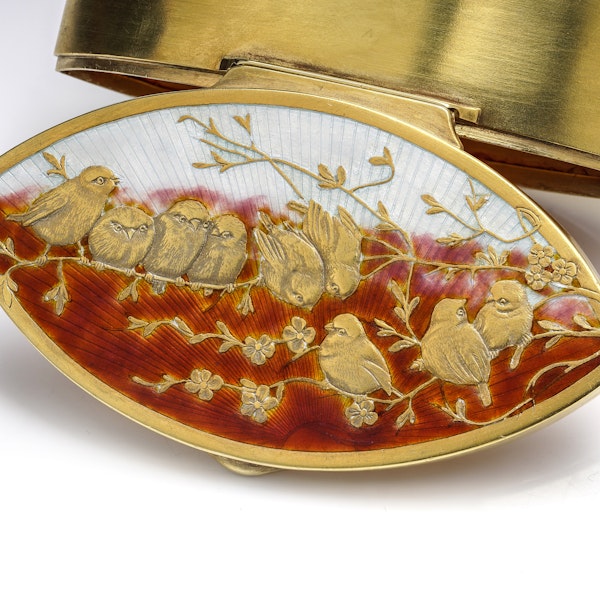 Russian Sliver Guild and multicolour guilloché enamel box, St Petersburg 1899-1908 by Konstantin Linke for Bolin - image 6