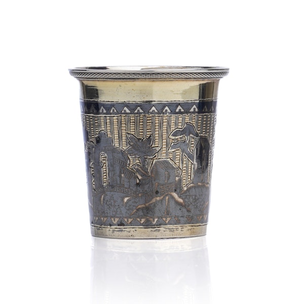 Russian Sliver Guild Niello Cup, Moscow 1834 by Garvril Ustinov - image 3