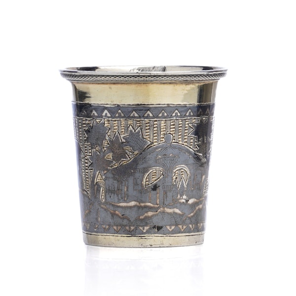 Russian Sliver Guild Niello Cup, Moscow 1834 by Garvril Ustinov - image 2
