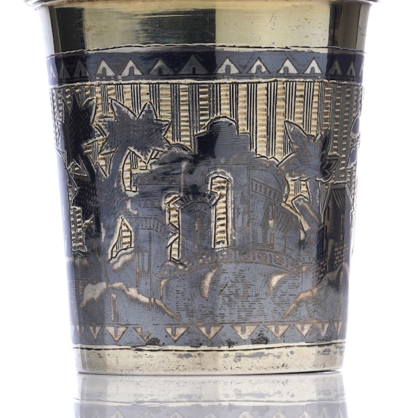 Russian Sliver Guild Niello Cup, Moscow 1834 by Garvril Ustinov - image 5