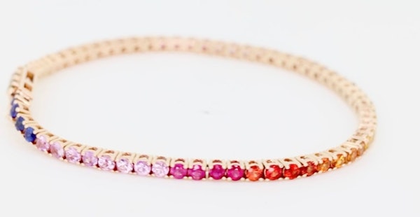 Rainbow Sapphire Tennis Bracelet - image 1