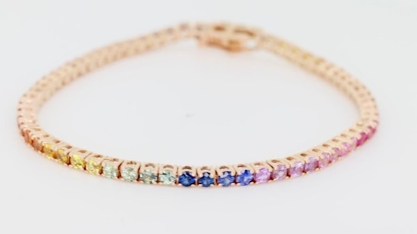Rainbow Sapphire Tennis Bracelet SOLD - image 2