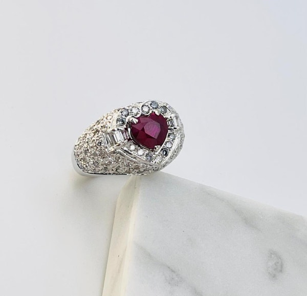 Beautiful Heart Ruby&Diamond Ring - image 5