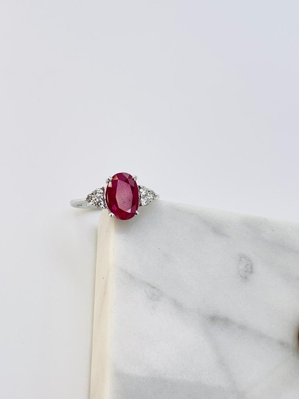 Beautiful Ruby Ring With Diamonds - image 1