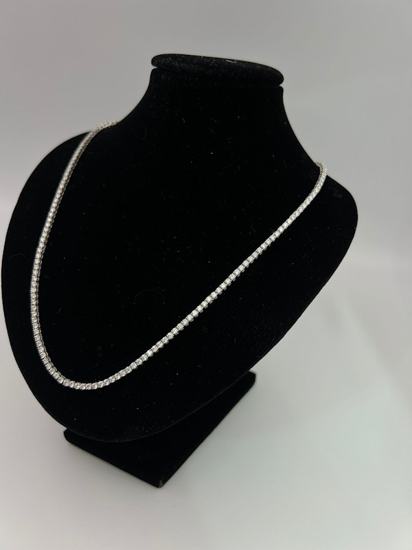 Tennis Necklace In 18/k White Gold&Diamonds SOLD - image 4
