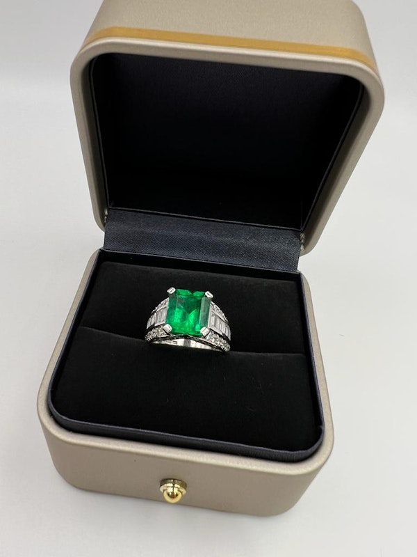 Colombian Emerald&Diomond Ring - image 4