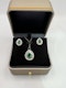 Stunning Emerald&Diamond Necklace And Earrings  Set - image 1