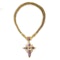 Georgian Cannetille Gold Snake Necklace With Amethyst And Emerald Cross Pendant, Circa 1830 - image 3