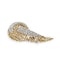 Vintage French Diamond And Gold Abstract Feather Brooch, Circa 1960 - image 2