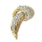 Vintage French Diamond And Gold Abstract Feather Brooch, Circa 1960 - image 3