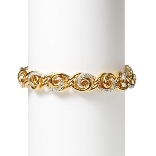 French Art Nouveau Diamond, Platinum And Gold Bracelet, Circa 1900 - image 2