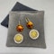 Yellow Sapphire Diamond & Enamel Earrings in 18ct Gold date circa 1970, SHAPIRO & Co since1979 - image 3