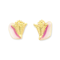 Conch shell shaped gold and enamel earrings SKU: 6150 DBGEMS - image 2