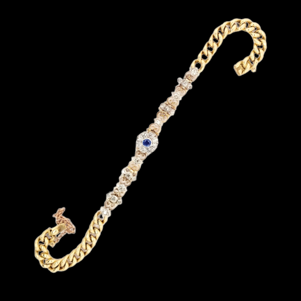 Antique sapphire and diamond gold bracelet SKU: 6153 DBGEMS - image 1