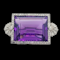 Fine amethyst and diamond belle epoque brooch SKU: 6138 DBGEMS - image 1