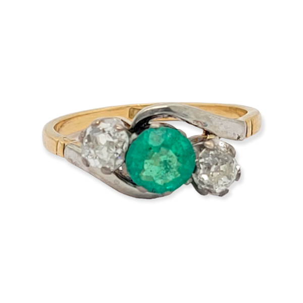 Emerald and diamond ring SKU: 6151 DBGEMS - image 2